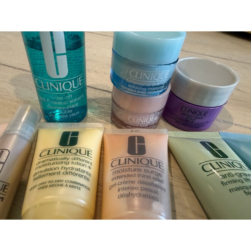 Clinique Skincare Beauty Lot 13pc Moisture Surge Smart DDML Travel Size Set - Picture 3 of 5
